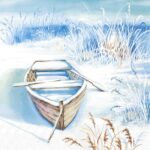 Șervețel - The Boat in the Ice - 33x33 cm