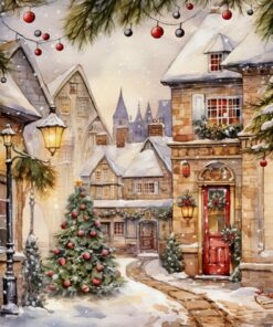 Șervețel - Villaggio Natale - 33x33 cm