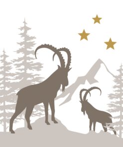 Șervețel - Winter Capricorns - 33x33 cm