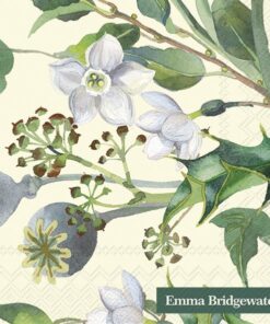 Șervețel - Winter Flowers cream - 25x25 cm