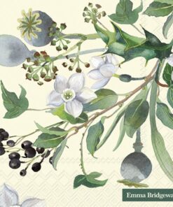 Șervețel - Winter Flowers cream - 33x33 cm