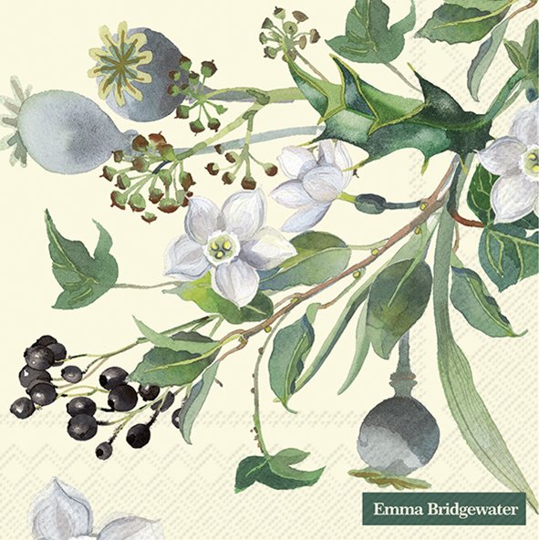 Șervețel - Winter Flowers cream - 33x33 cm 1 Șervețel - Winter Flowers cream - 33x33 cm