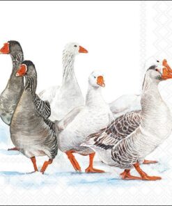 Șervețel - Winter Geese - 33x33 cm