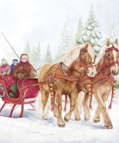 Șervețel - Winter Sleigh Ride - 33x33 cm