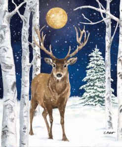 Șervețel - Winter Stag - 33x33 cm