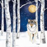 Șervețel - Winter Wolf - 33x33 cm