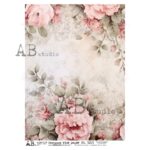Hârtie de orez - Aesthetic Floral Background - A4