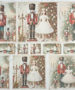 Hârtie de orez - Ballerina & Nutcracker - 32x45 cm