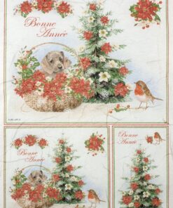 Hârtie de orez - Bonne Annee Dog - A4