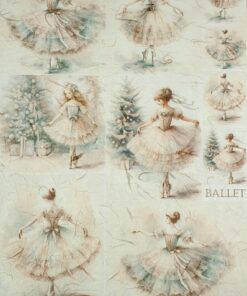 Hârtie de orez - Christmas Ballet - 32x45 cm