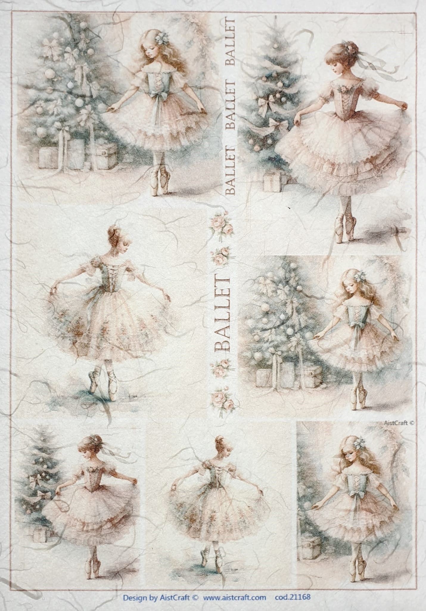 Hârtie de orez - Christmas Ballet - A4 1 Hârtie de orez - Christmas Ballet - A4