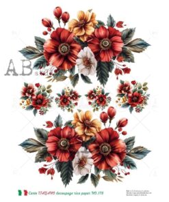 Hârtie de orez - Flowers Bunch 1 - A4