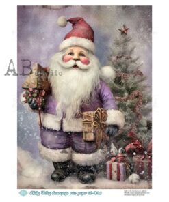 Hârtie de orez - Happy Santa - A4