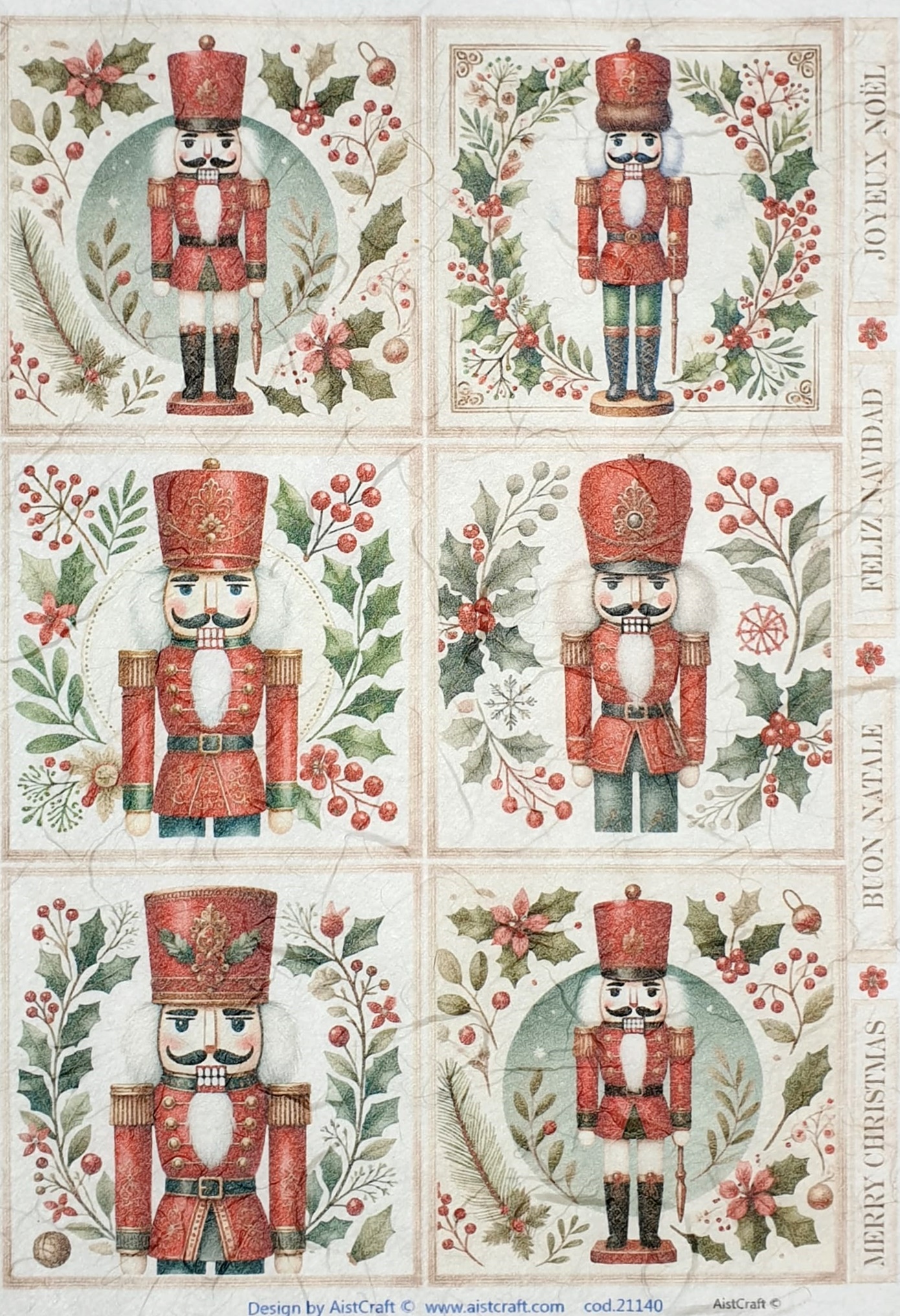 Hârtie de orez - Nutcrackers - A4 1 Hârtie de orez - Nutcrackers - A4