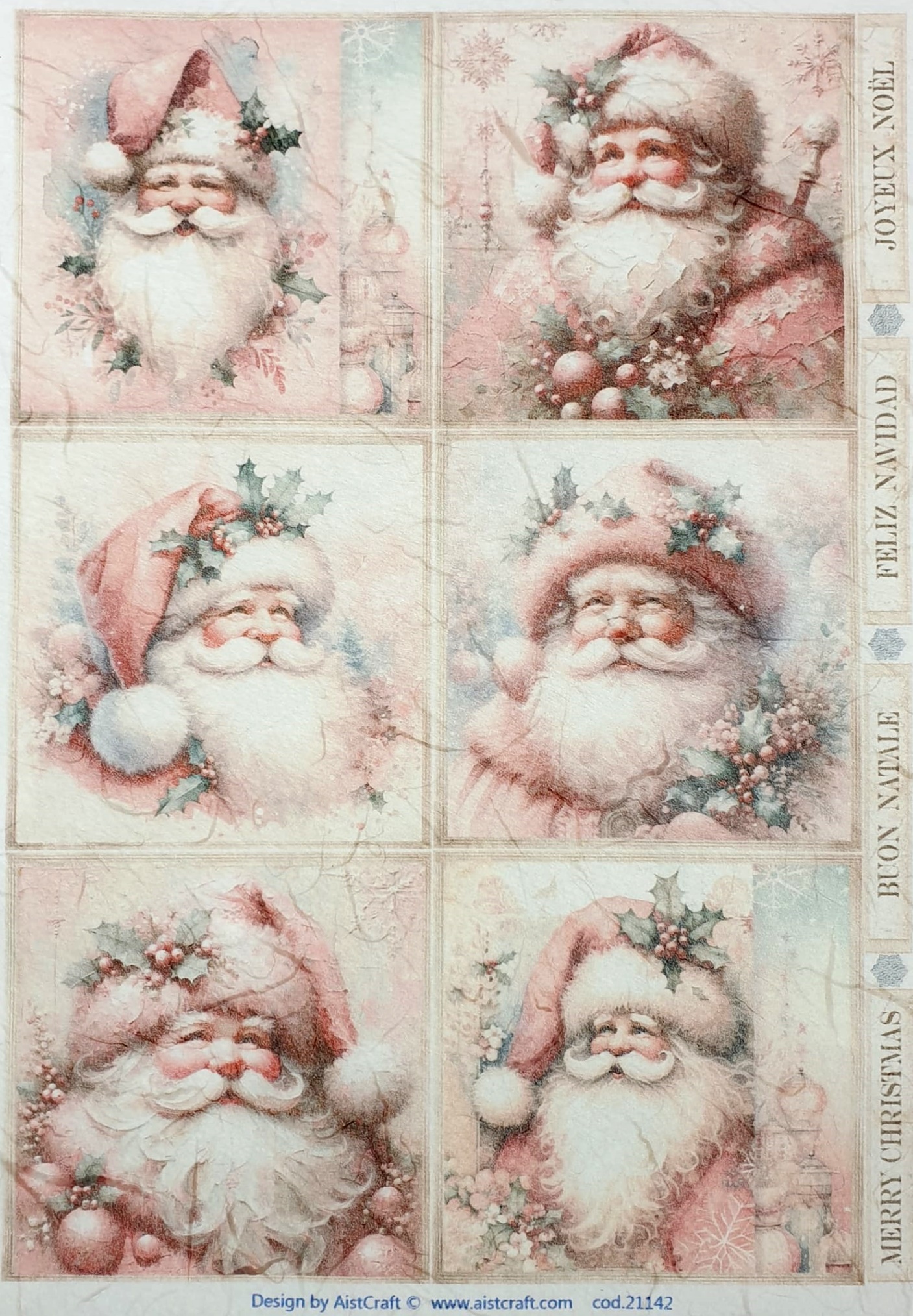 Hârtie de orez - Portret Santa - A4 1 Hârtie de orez - Portret Santa - A4
