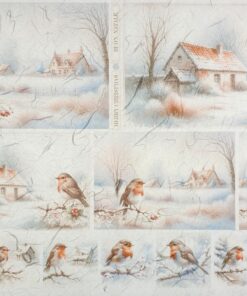 Hârtie de orez - Robin - 32x45 cm