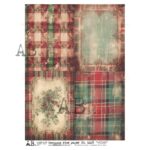 Hârtie de orez - Vintage Christmas Background - A4