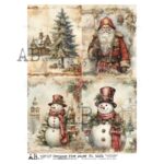 Hârtie de orez - Vintage Christmas Mood - A4