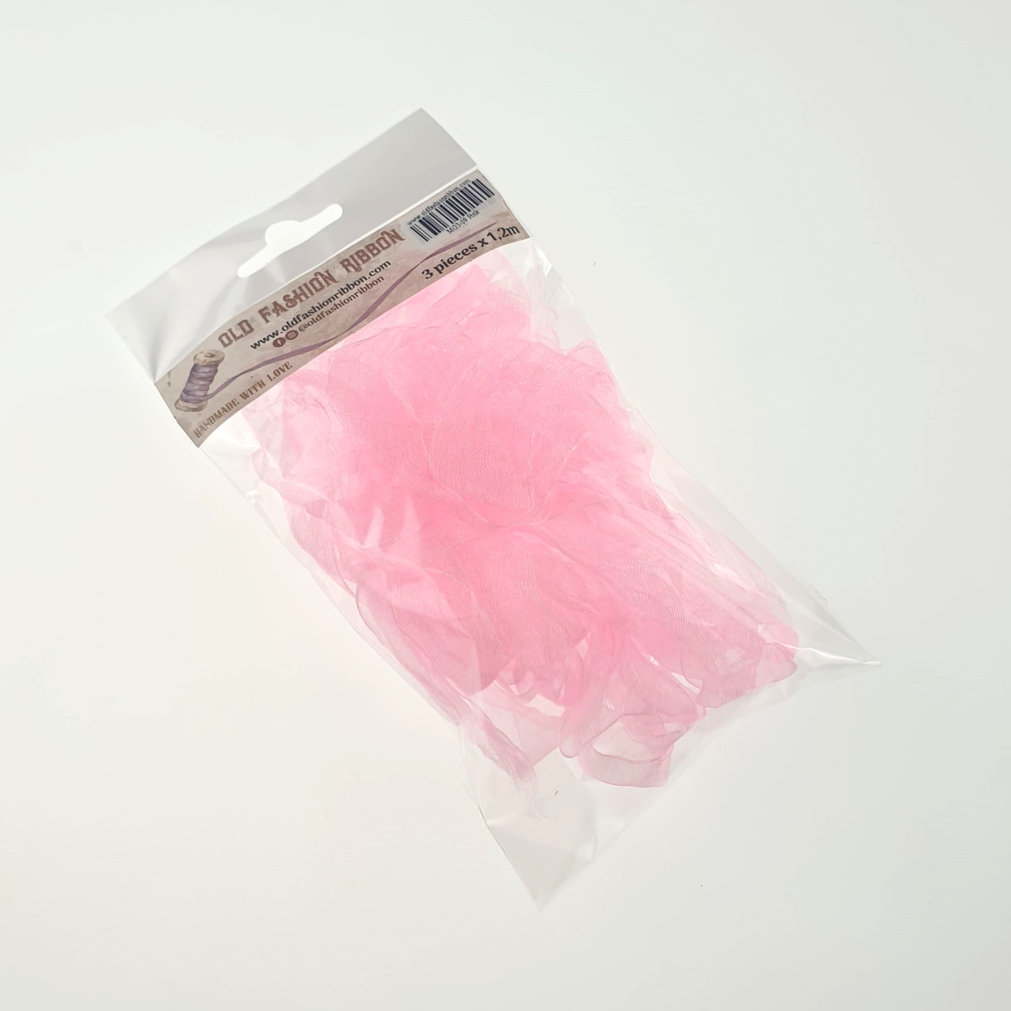 Panglică organza – Pink – set 3 buc 1 Panglică organza – Pink – set 3 buc