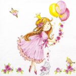 Șervețel – Cute Princess – 33×33 cm