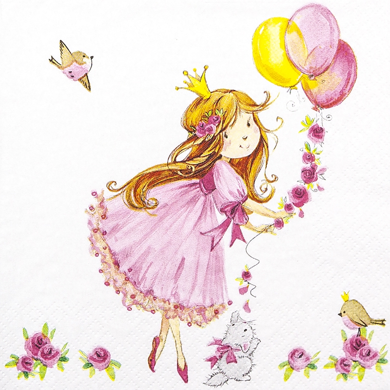 Șervețel – Cute Princess – 33×33 cm 1 Șervețel – Cute Princess – 33×33 cm