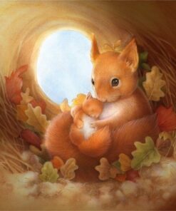 Șervețel – Squirrel Family – 33×33 cm