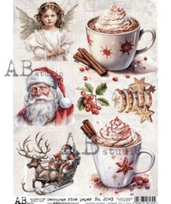Hârtie de orez - Christmas Delights - A4