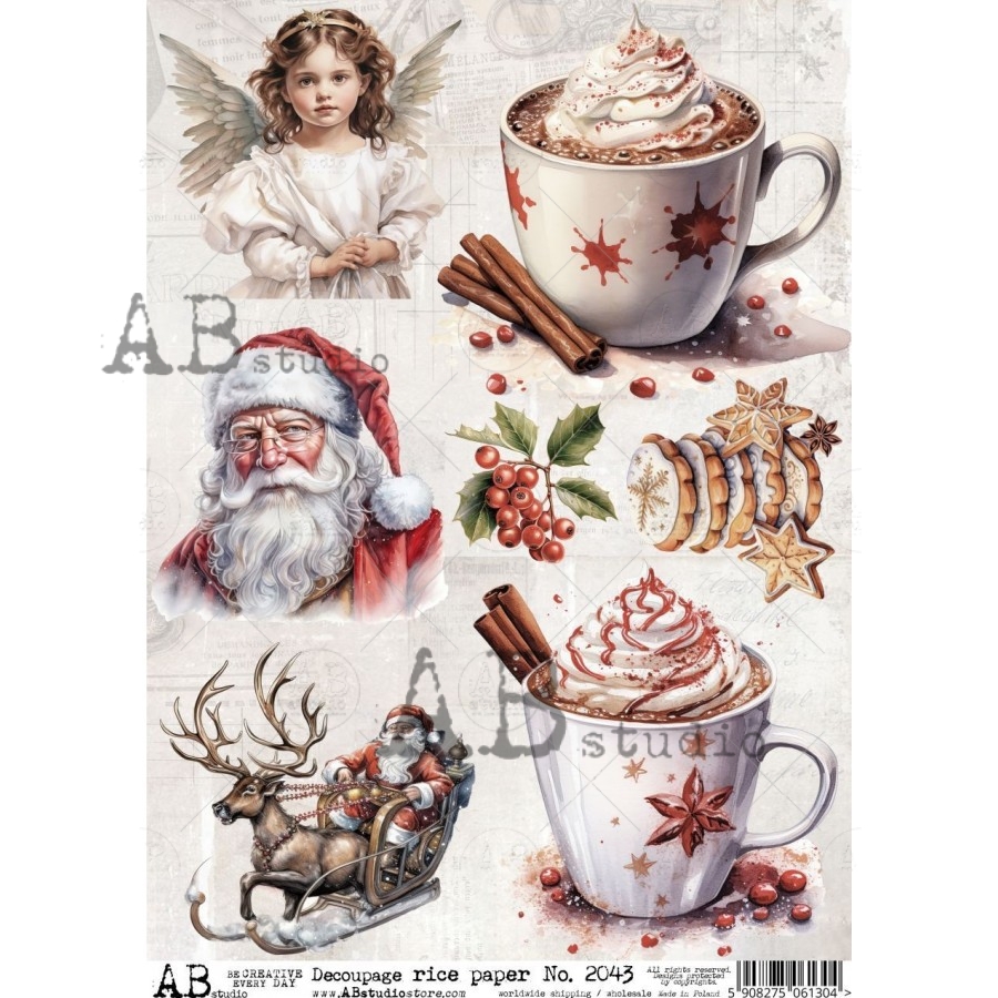 Hârtie de orez - Christmas Delights - A4 1 Hârtie de orez - Christmas Delights - A4
