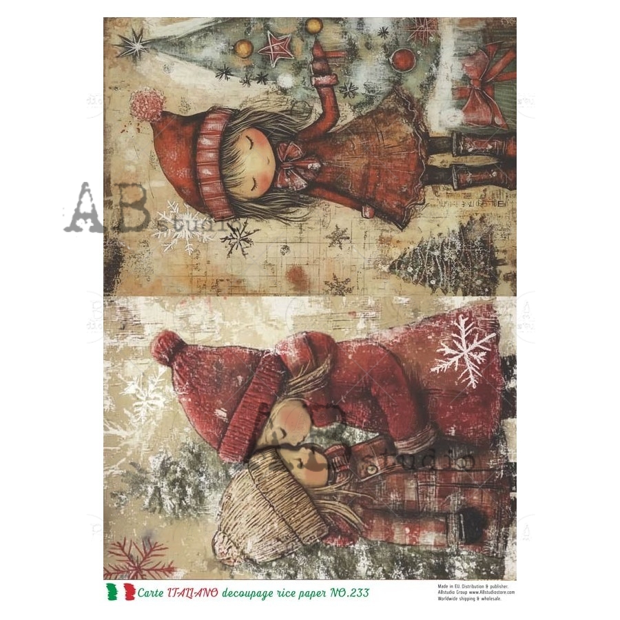 Hârtie de orez - Christmas Emotions - A4 1 Hârtie de orez - Christmas Emotions - A4