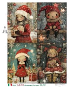Hârtie de orez - Christmas Gift - A4
