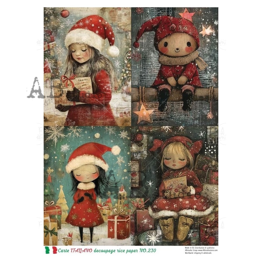 Hârtie de orez - Christmas Gift - A4 1 Hârtie de orez - Christmas Gift - A4