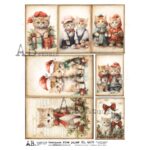 Hârtie de orez - Christmas Kitten 2 - A4