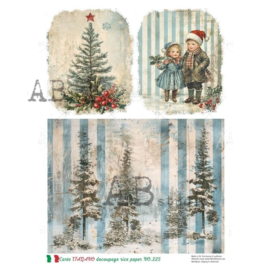 Hârtie de orez - Christmas Tree - A4 1 Hârtie de orez - Christmas Tree - A4