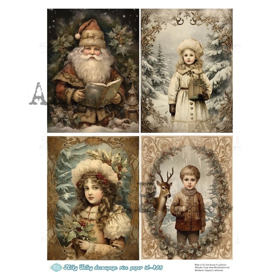 Hârtie de orez - Christmas in 4 Acts - A4 1 Hârtie de orez - Christmas in 4 Acts - A4