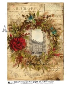 Hârtie de orez - City in the Wreath - A4