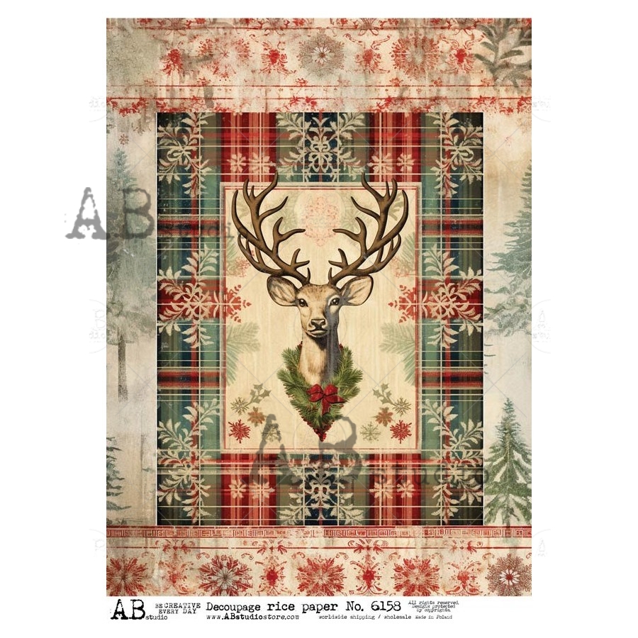 Hârtie de orez - Scandinavian Christmas 2 - A4 1 Hârtie de orez - Scandinavian Christmas 2 - A4
