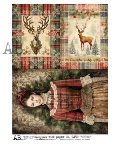 Hârtie de orez - Scandinavian Christmas - A4
