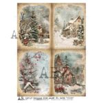 Hârtie de orez - The Beauties of Winter - A4