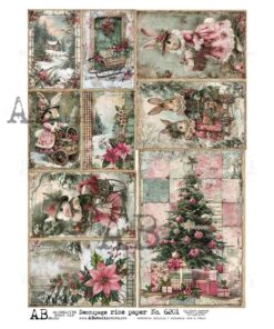 Hârtie de orez - The Bunnies Christmas - A4