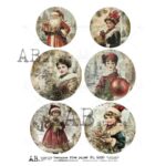 Hârtie de orez - Vintage Christmas Beauty - A4