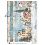 Hârtie de orez - Winter Scene - A4