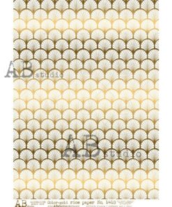 Hârtie de orez aurită – Art Deco – A4