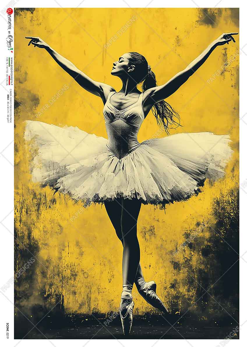 Hârtie de orez – Ballerina – A5 1 Hârtie de orez – Ballerina – A5