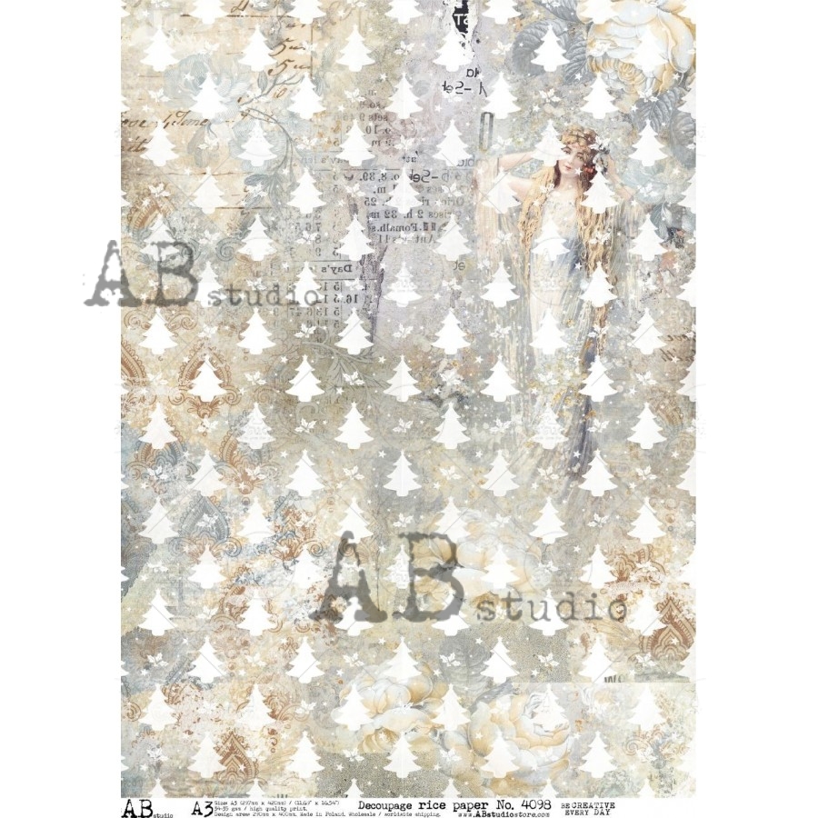 Hârtie de orez – Christmas Art Deco – A3 1 Hârtie de orez – Christmas Art Deco – A3