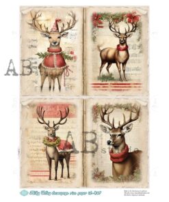 Hârtie de orez - Chrismas Deer2 - A4