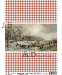 Hârtie de orez - Rural Winter - A4