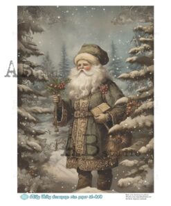 Hârtie de orez - Santa Klaus - A4