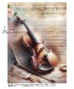 Hârtie de orez - The Violin - A4