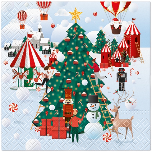 Șervețel - Christmas Atmosphere - 33x33 cm 1 Șervețel - Christmas Atmosphere - 33x33 cm