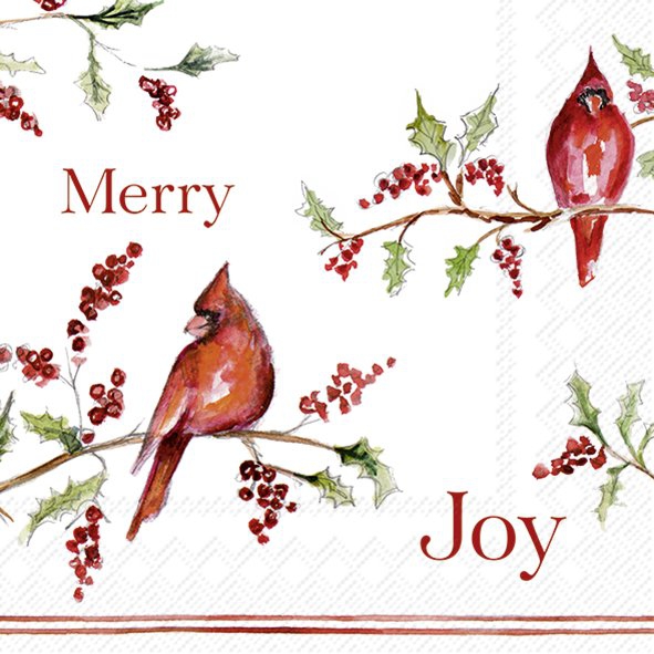Șervețel - Christmas Cardinal - 33x33 cm 1 Șervețel - Christmas Cardinal - 33x33 cm